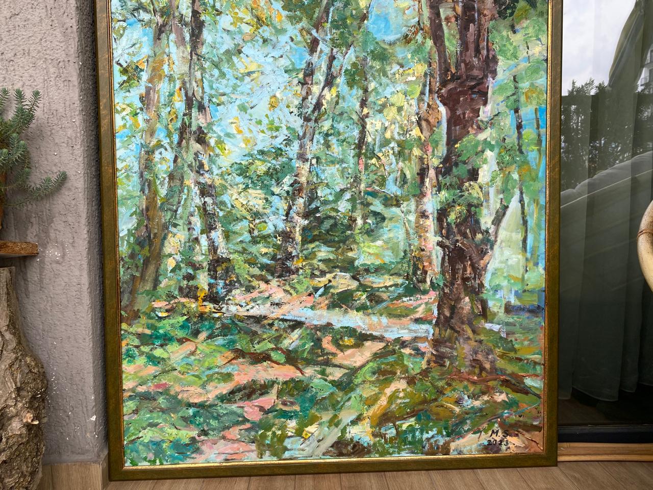 Whispers of the Forest – Luxurious Oil Painting of Enchanted Trees