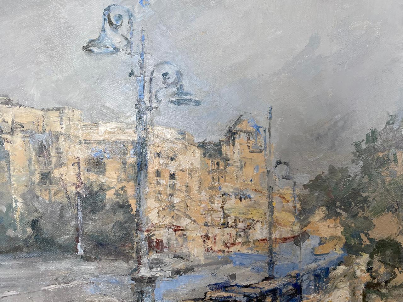 Elegance of the Central Bridge – Luxurious Oil Painting on Canvas
