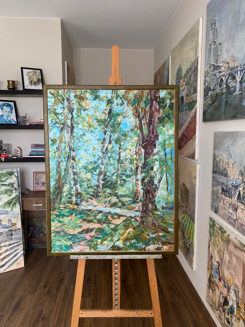 Whispers of the Forest – Luxurious Oil Painting of Enchanted Trees