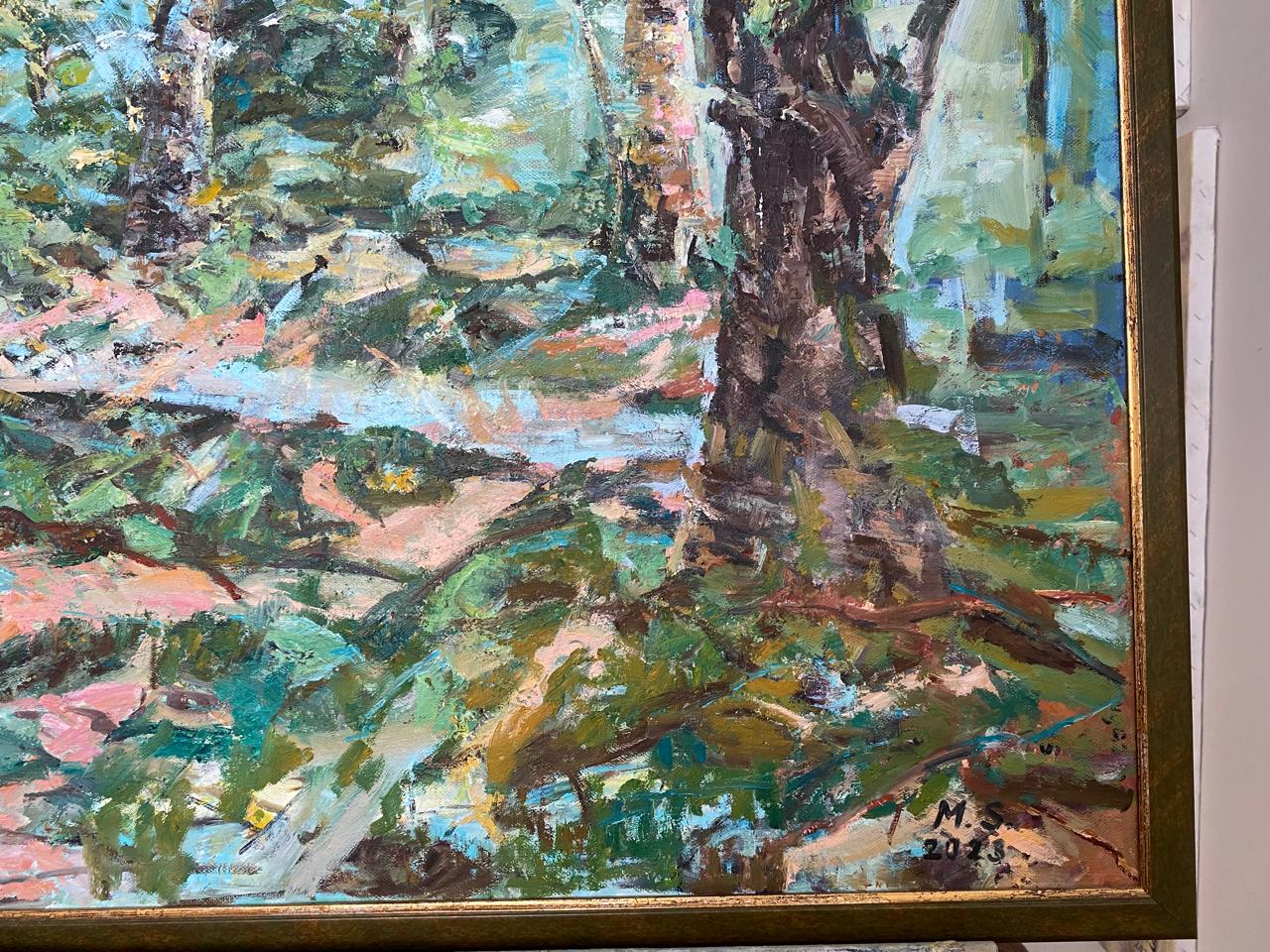 Whispers of the Forest – Luxurious Oil Painting of Enchanted Trees