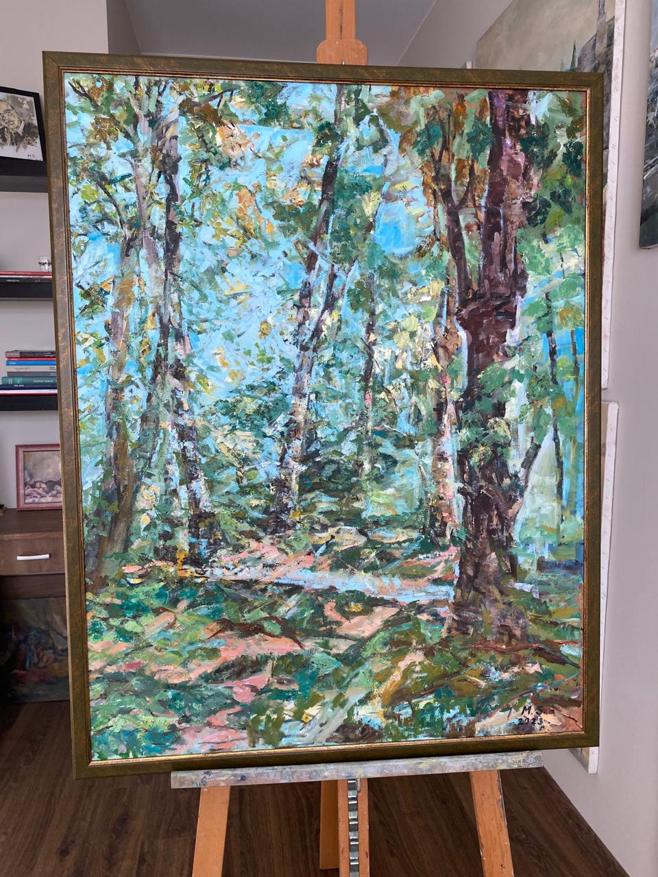 Whispers of the Forest – Luxurious Oil Painting of Enchanted Trees