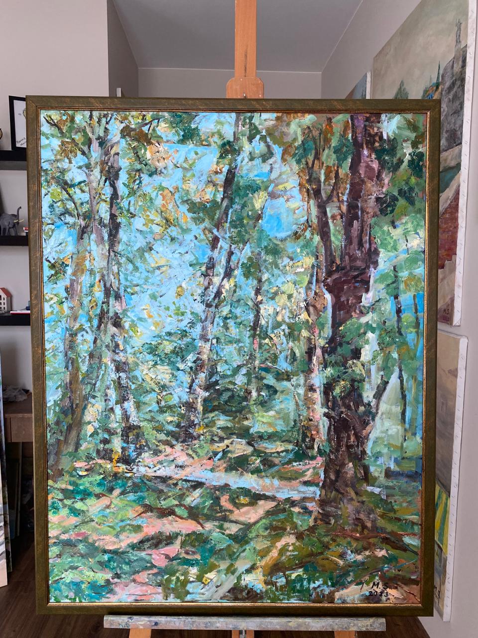 Whispers of the Forest – Luxurious Oil Painting of Enchanted Trees