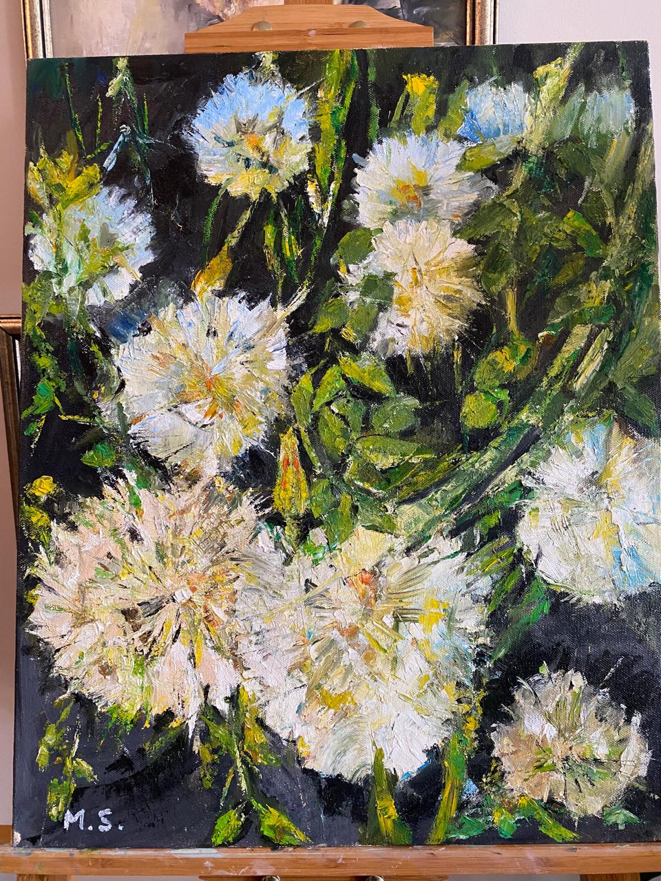 Premium Oil Painting of Flowers