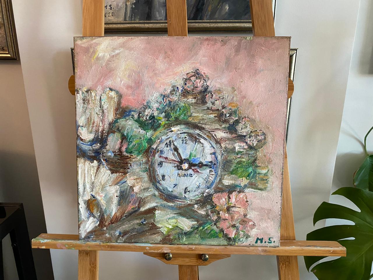 Luxurious Impressionist Painting of an Antique Watch