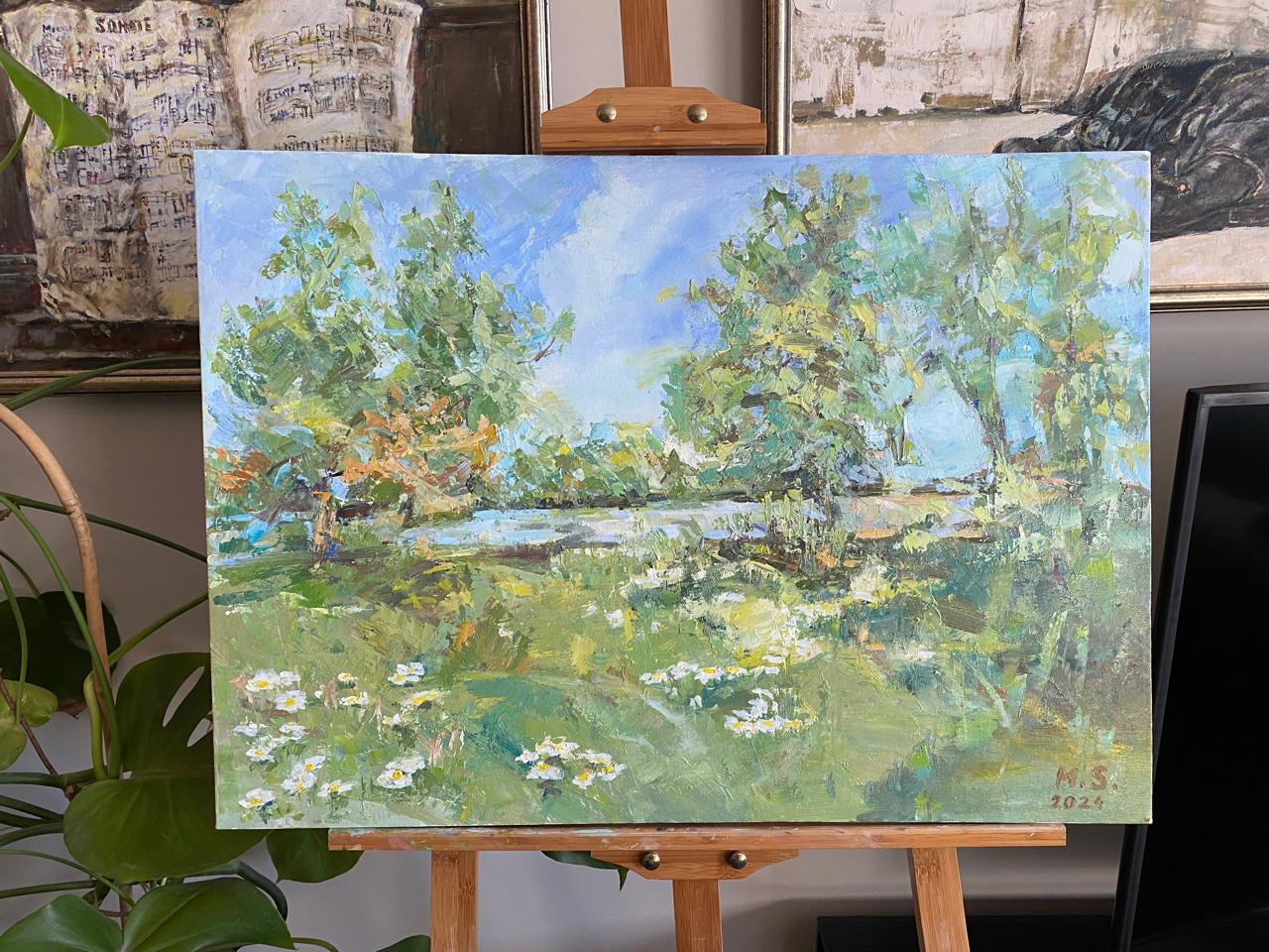 Luxury Oil Painting of Enchanting Forest Trees - Impressionist Landscape on Large Canvas