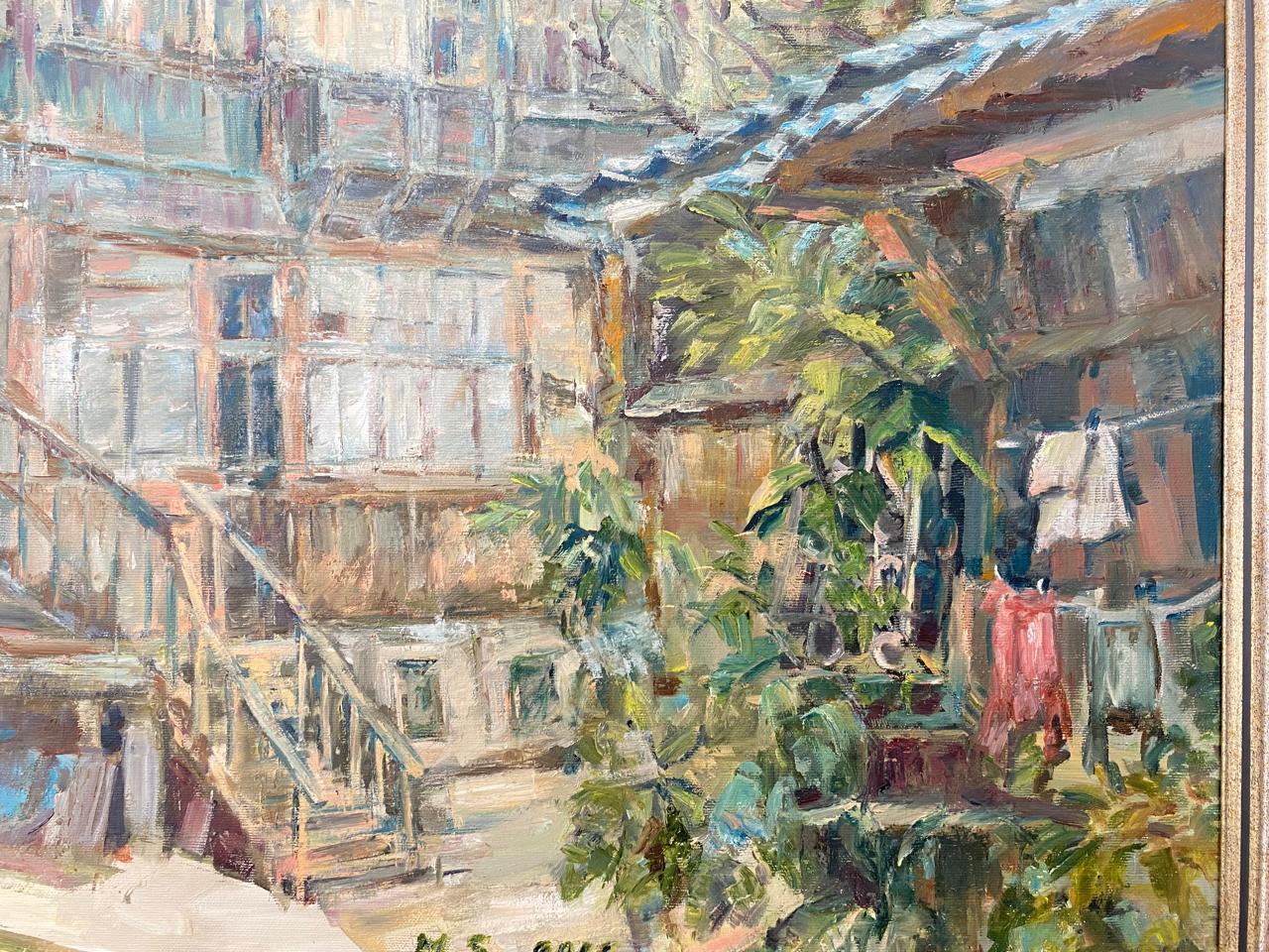 Charming Heritage – Luxurious Oil Painting of Old Tbilisi Houses