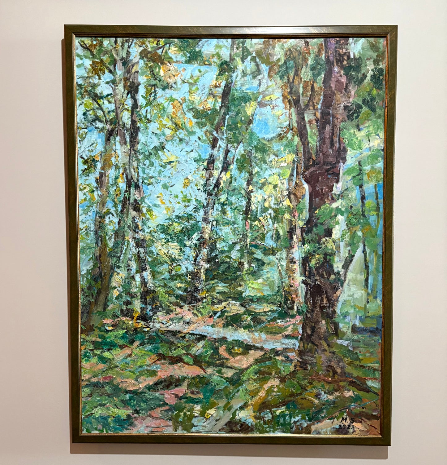 Whispers of the Forest – Luxurious Oil Painting of Enchanted Trees