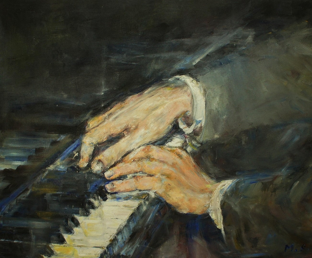 Majestic Hands playing a Piano